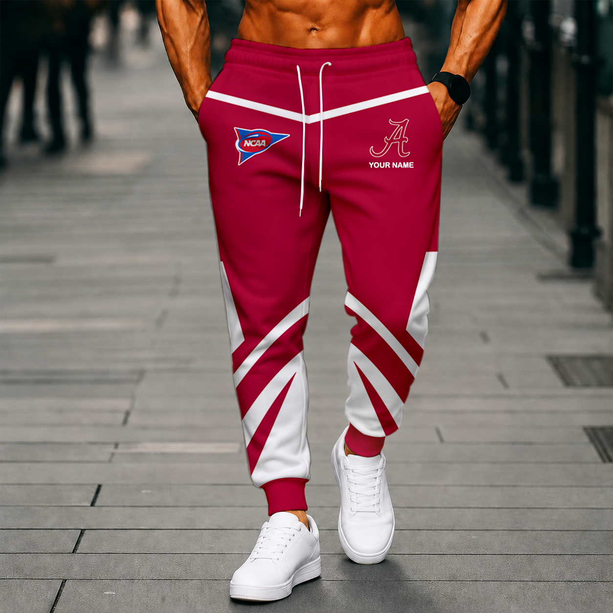 LIMITED EDITION - NEW CUSTOMIZED NCAA FBS08 ABC ALABAMA CRIMSON TIDE SWEATPANTS