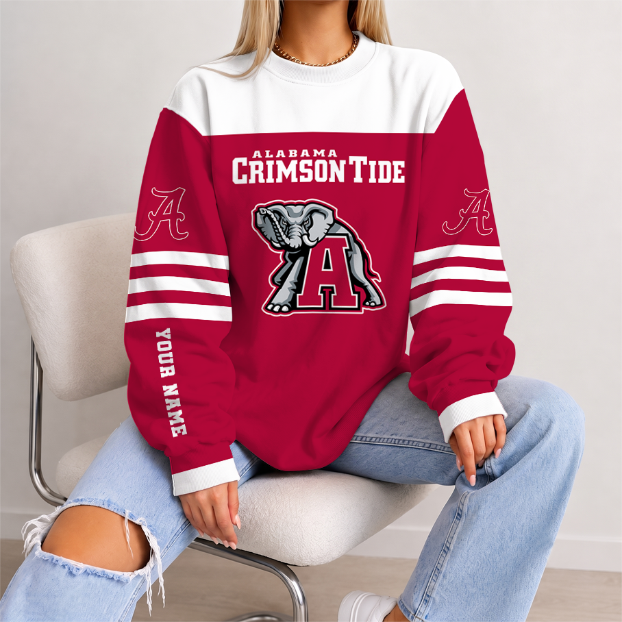 [FAN FAVORITE] NEW CUSTOMIZED NCAA FBS08 ABC ALABAMA CRIMSON TIDE UNISEX SWEATSHIRT