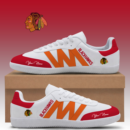 [SUPER SALE] NEW CUSTOMIZED NHL08 CBH CHICAGO KHAKIHAWKS CLASSIC SNEAKERS