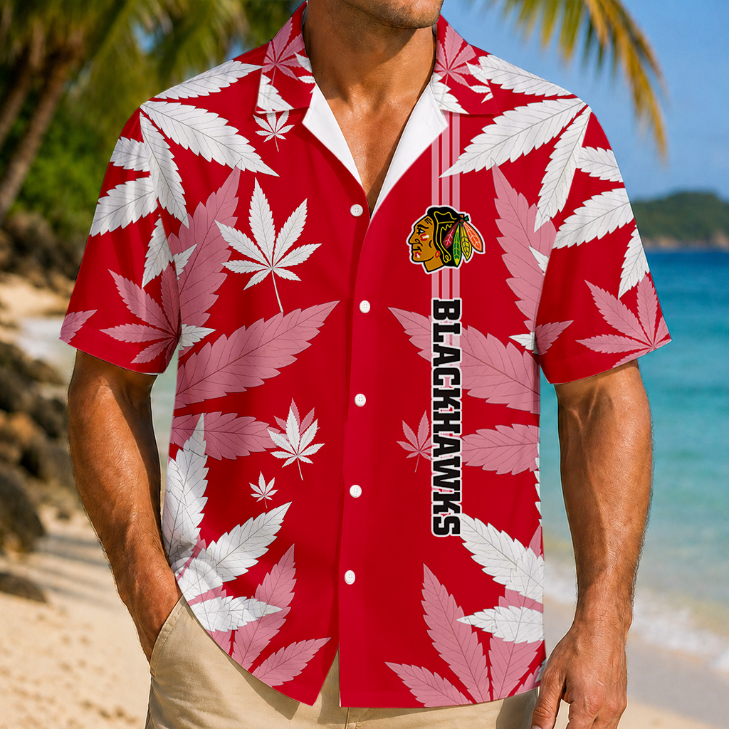LIMITED EDITION - NEW CUSTOMIZED NHL08 CBH CHICAGO BLACKHAWKS UNISEX HAWAIIAN SHIRT