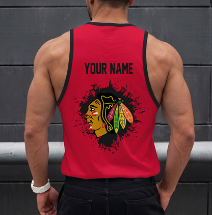 LIMITED EDITION - NEW CUSTOMIZED NHL08 CBH CHICAGO BLACKHAWKS UNISEX TANK TOP