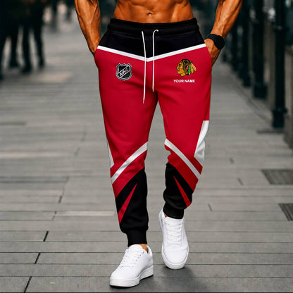 LIMITED EDITION - NEW CUSTOMIZED NHL08 CBH CHICAGO BLACKHAWKS UNISEX LONG PANTS