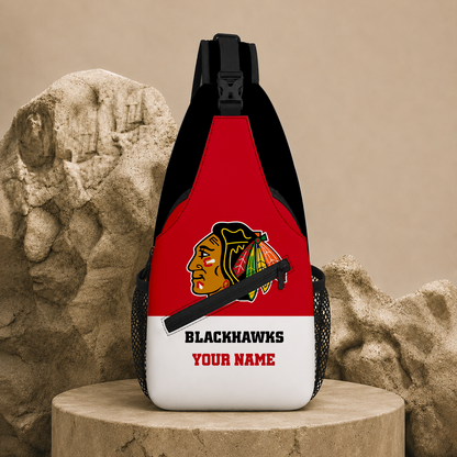 LIMITED EDITION - NEW CUSTOMIZED NHL08 CBH CHICAGO BLACKHAWKS SLING BAG