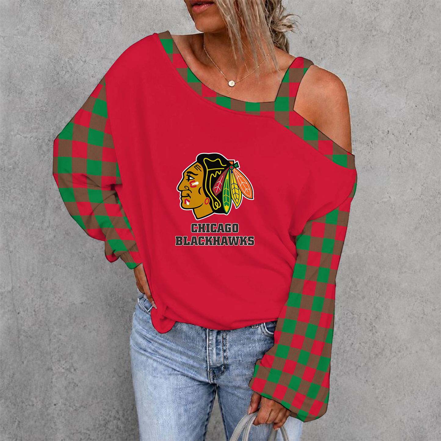 [SUPER SALE] NEW CUSTOMIZED NHL08 CBH CHICAGO BLACKHAWKS DROP SHOULDER SWEATSHIRT