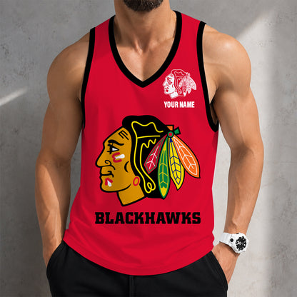 LIMITED EDITION - NEW CUSTOMIZED NHL08 CBH CHICAGO BLACKHAWKS MEN'S TANK TOP