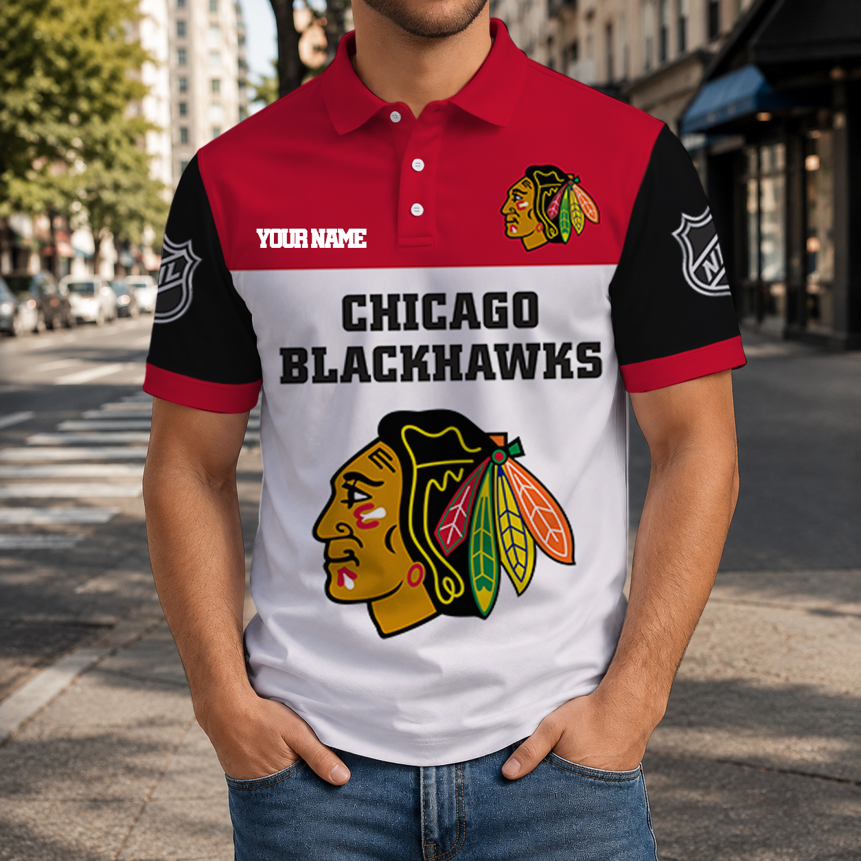 EXCLUSIVE EDITION - NEW CUSTOMIZED NHL08 CBH CHICAGO BLACKHAWKS T-SHIRT, POLO SHIRT, ZIP POLO SHIRT, SWEATSHIRT, HOODIE & ZIP HOODIE