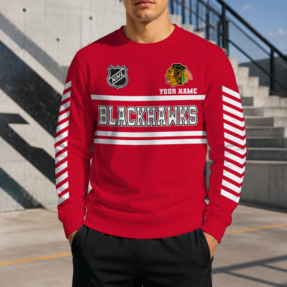 VIRAL EDITION - NEW CUSTOMIZED NHL08 CBH CHICAGO BLACKHAWKS UNISEX SWEATSHIRT