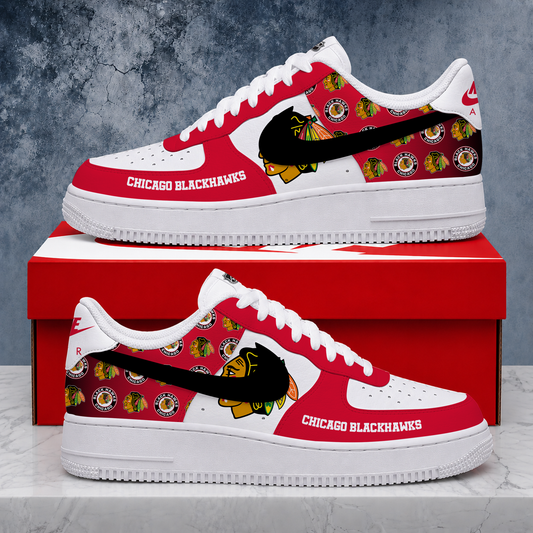 LIMITED EDITION - NEW CUSTOMIZED NHL08 CBH CHICAGO BLACKHAWKS AF1 SHOES