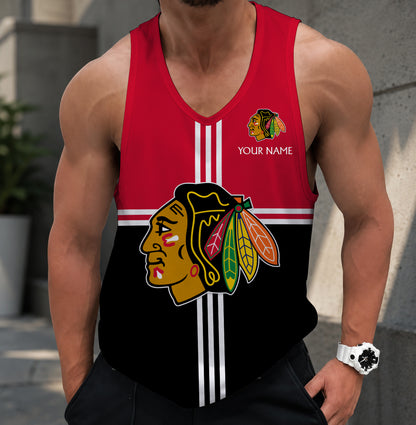 LIMITED EDITION - NEW CUSTOMIZED NHL08 CBH CHICAGO BLACKHAWKS MEN'S TANK TOP