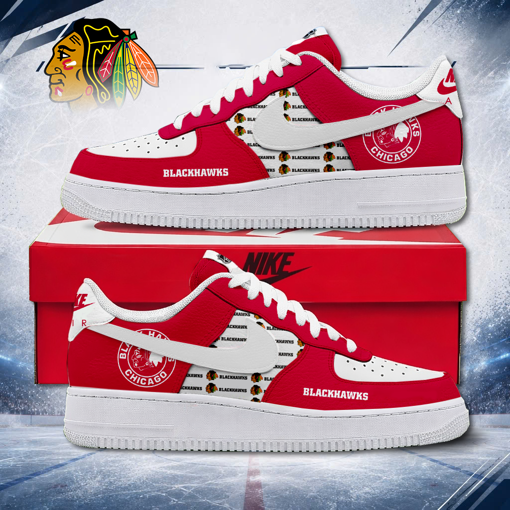 MEGA SALE - NEW CUSTOMIZED NHL08 CBH CHICAGO BLACKHAWKS AF1 SHOES