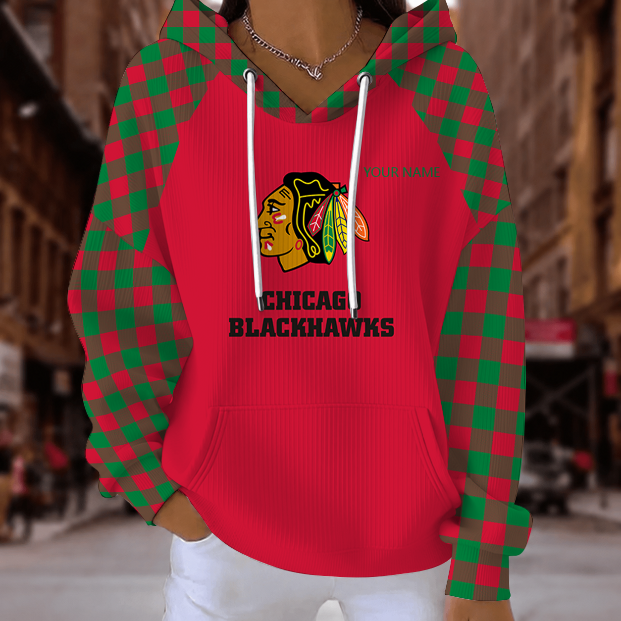 [SUPER SALE] NEW CUSTOMIZED NHL08 CBH CHICAGO BLACKHAWKS RIBBED HOODIE & SWEATSHIRT