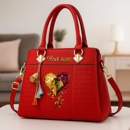 LIMITED EDITION - NEW CUSTOMIZED NHL08 CBH CHICAGO BLACKHAWKS ZIP HANDBAG MULTICOLOR
