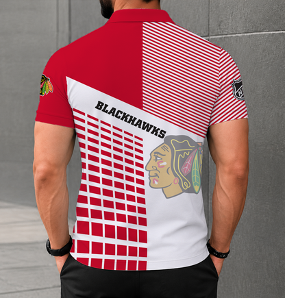 VIRAL EDITION - NEW CUSTOMIZED NHL08 CBH CHICAGO BLACKHAWKS POLO SHIRT