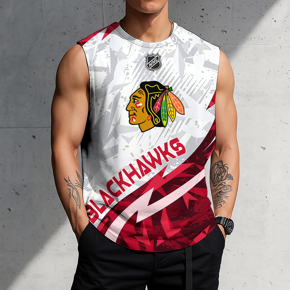 LIMITED EDITION - NEW CUSTOMIZED NHL08 CBH CHICAGO BLACKHAWKS TANK TOP & GYM SHIRT