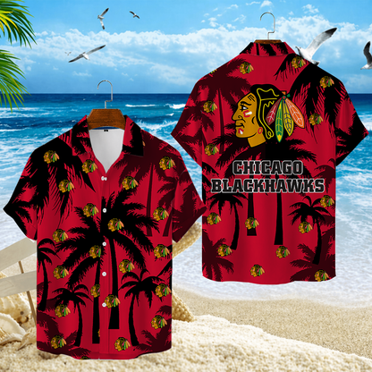 LIMITED EDITION - NEW CUSTOMIZED NHL08 CBH CHICAGO BLACKHAWKS UNISEX HAWAIIAN SHIRT
