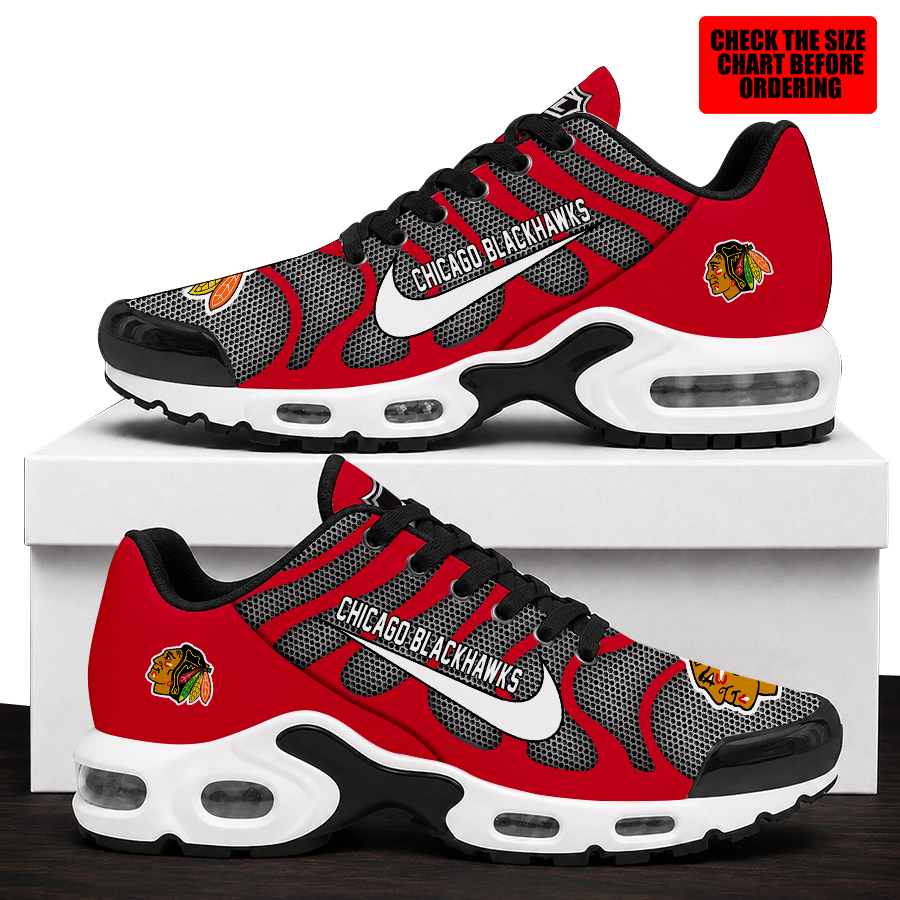 [SUPER SALE] NEW CUSTOMIZED NHL08 CBH CHICAGO BLACKHAWKS AIR MAX PLUS SNEAKERS