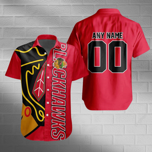 [SUPER SALE] NEW CUSTOMIZED NHL08 CBH CHICAGO BLACKHAWKS UNISEX HAWAIIAN SHIRT