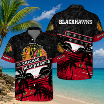 LIMITED EDITION - NEW CUSTOMIZED NHL08 CBH CHICAGO BLACKHAWKS UNISEX HAWAIIAN SHIRT