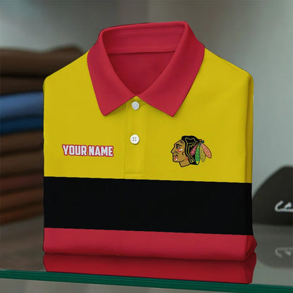 [SUPER SALE] NEW CUSTOMIZED NHL08 CBH CHICAGO BLACKHAWKS POLO SHIRT