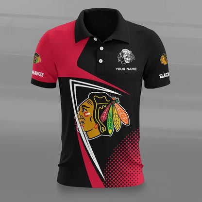 [SUPER SALE] NEW CUSTOMIZED NHL08 CBH CHICAGO BLACKHAWKS POLO SHIRT
