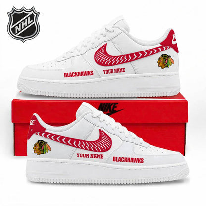 LIMITED EDITION - NEW CUSTOMIZED NHL08 CBH CHICAGO BLACKHAWKS AF1 SNEAKERS