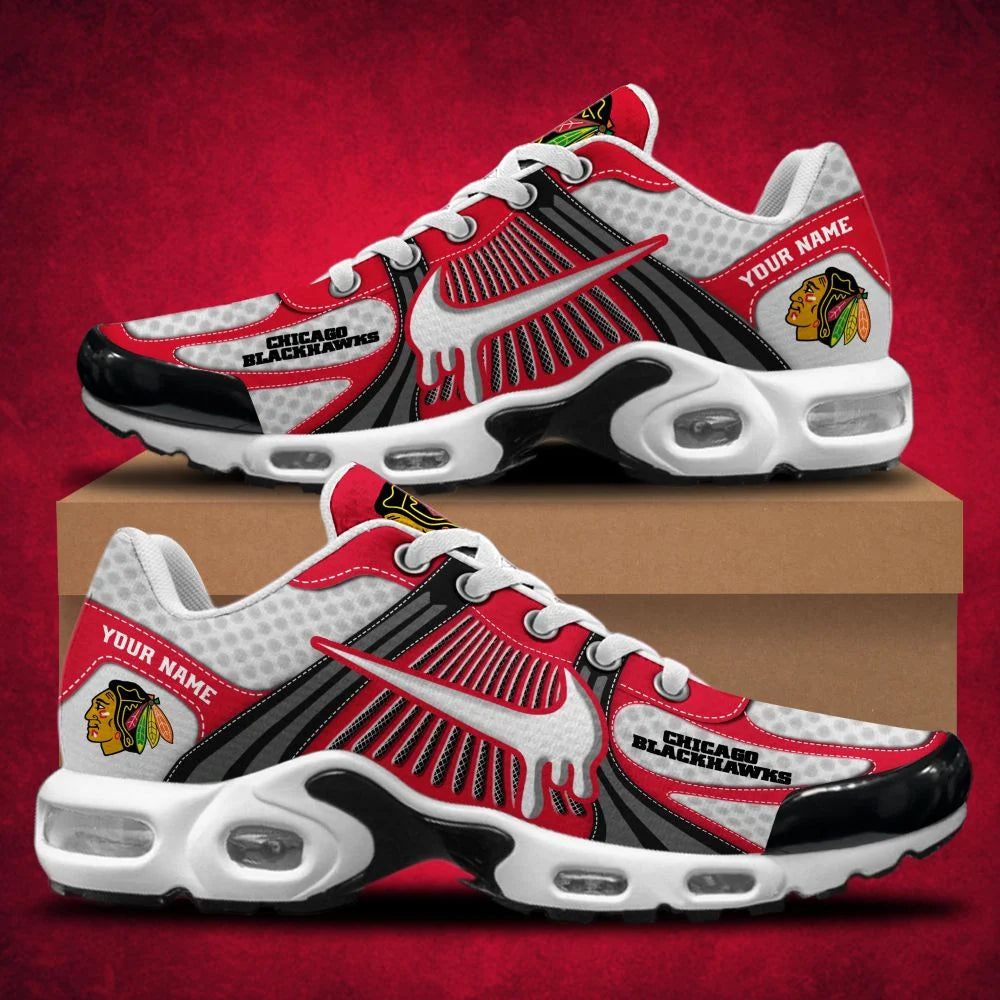 LIMITED EDITION - NEW CUSTOMIZED NHL08 CBH CHICAGO BLACKHAWKS AIR MAX PLUS SNEAKERS