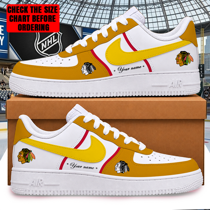 LIMITED EDITION - NEW CUSTOMIZED NHL08 CBH CHICAGO BLACKHAWKS AF1 SHOES