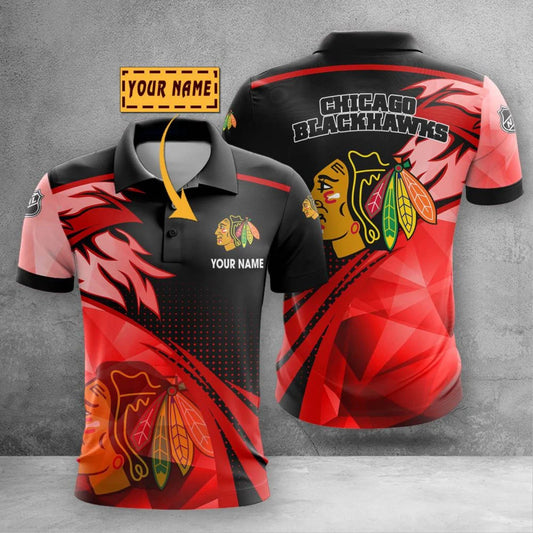 LIMITED EDITION - NEW CUSTOMIZED NHL08 CBH CHICAGO BLACKHAWKS POLO SHIRT, ZIP POLO SHIRT & T-SHIRTS