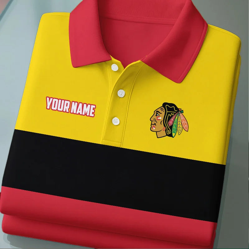 [SUPER SALE] NEW CUSTOMIZED NHL08 CBH CHICAGO BLACKHAWKS POLO SHIRT