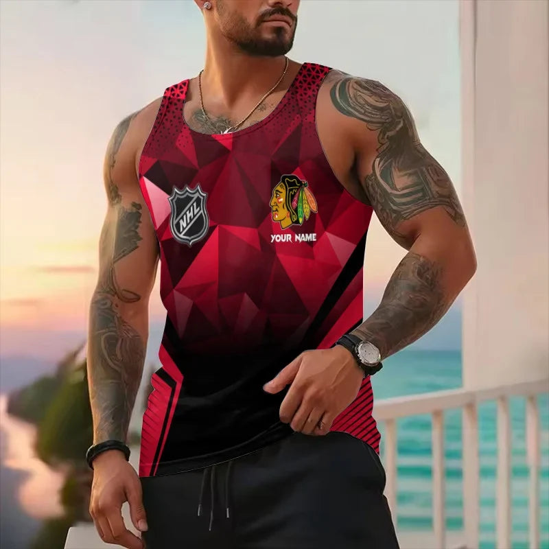 [SUPER SALE] NEW CUSTOMIZED NHL08 CBH CHICAGO BLACKHAWKS UNISEX TANK TOP