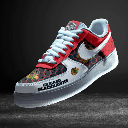 LIMITED EDITION - NEW CUSTOMIZED NHL08 CBH CHICAGO BLACKHAWKS AF1 SHOES