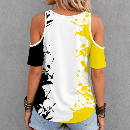 [FAN EXCLUSIVE] NEW CUSTOMIZED MLS08 CLC COLUMBUS CREW CRISS CROSS V-NECK TOP