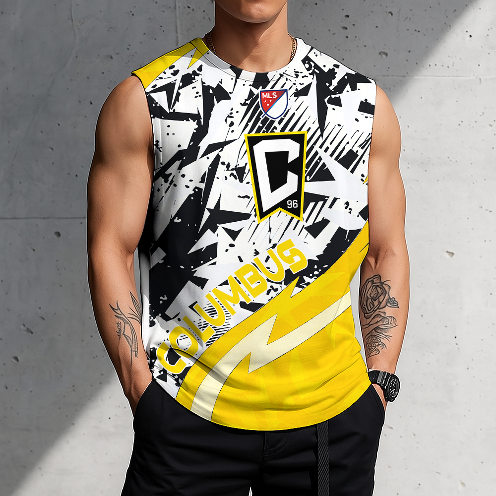 POPULAR NOW - NEW CUSTOMIZED MLS08 CLC COLUMBUS CREW TANK TOP & GYM SHIRT