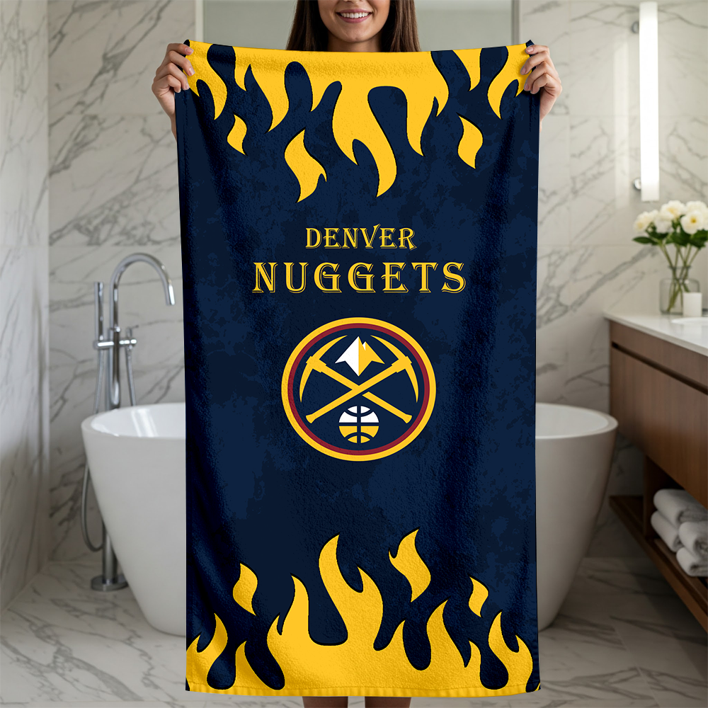 LIMITED EDITION - NEW CUSTOMIZED NBA08 DNU DENVER NUGGETS BEACH TOWEL FOR FAN