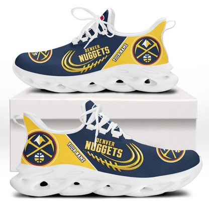 LIMITED EDITION - NEW CUSTOMIZED NBA08 DNU DENVER NUGGETS PREMIUM CLUNKY SNEAKERS