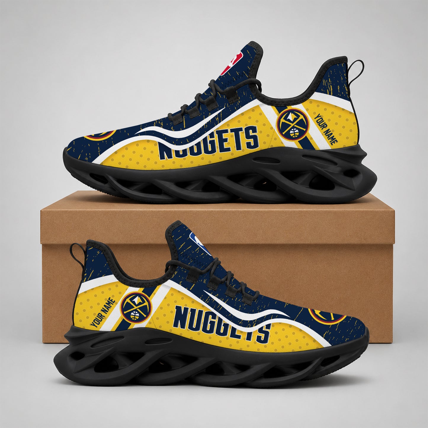 LIMITED EDITION - NEW CUSTOMIZED NBA08 DNU DENVER NUGGETS MAX SOUL SHOES