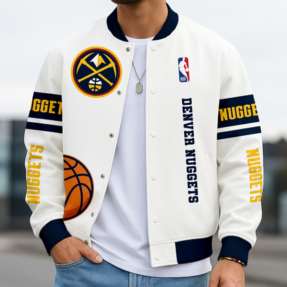 LIMITED EDITION - NEW CUSTOMIZED NBA08 DN DENVER NUGGETS BASEBALL JACKET