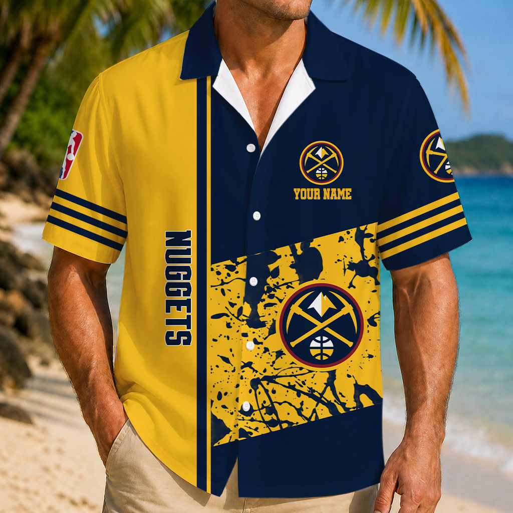 LIMITED EDITION - NEW CUSTOMIZED NBA08 DNU DENVER NUGGETS UNISEX HAWAIIAN SHIRT