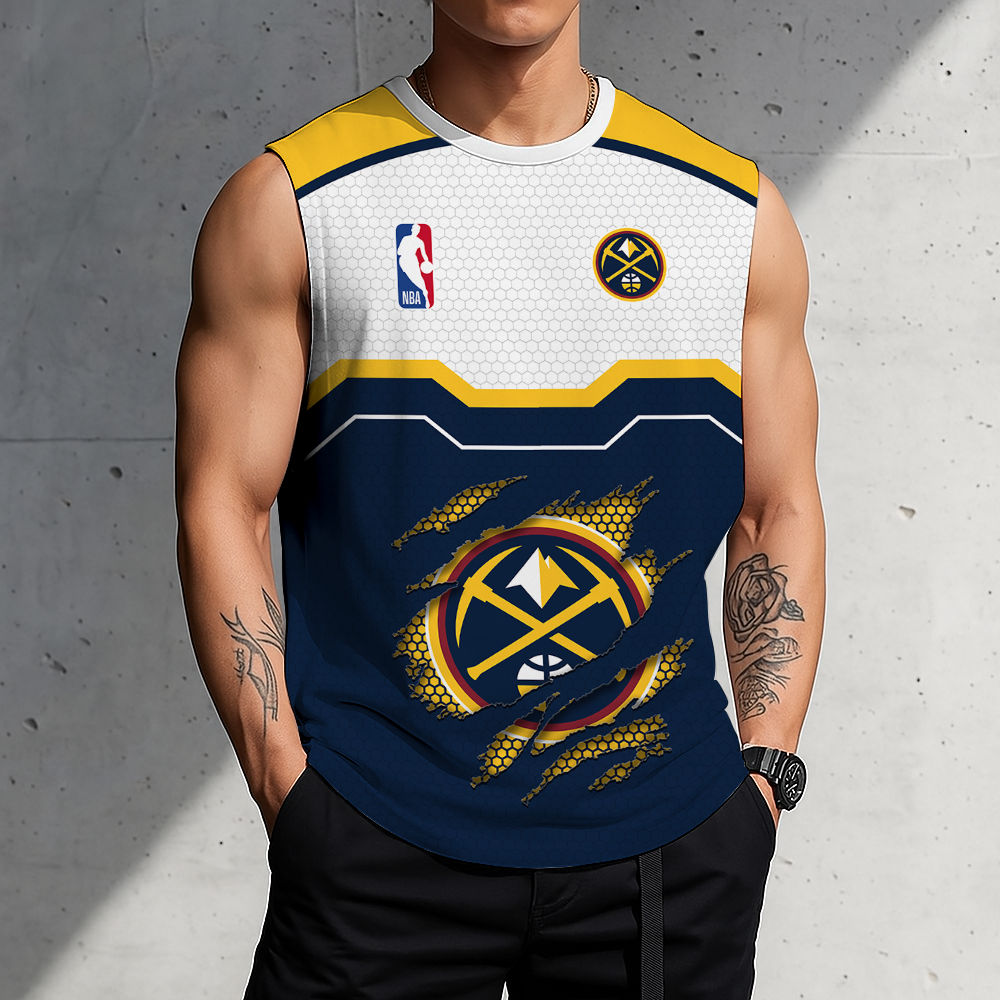 LIMITED EDITION - NEW CUSTOMIZED NBA08 DNU DENVER NUGGETS MEN'S TANK TOP