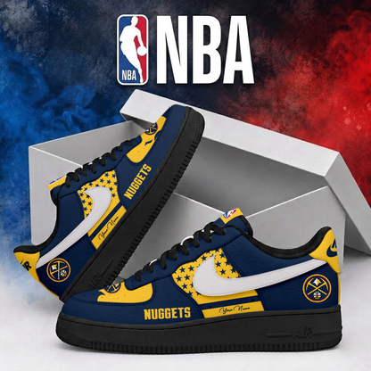 LIMITED EDITION - NEW CUSTOMIZED NBA08 DNU DENVER NUGGETS AF1 SHOES