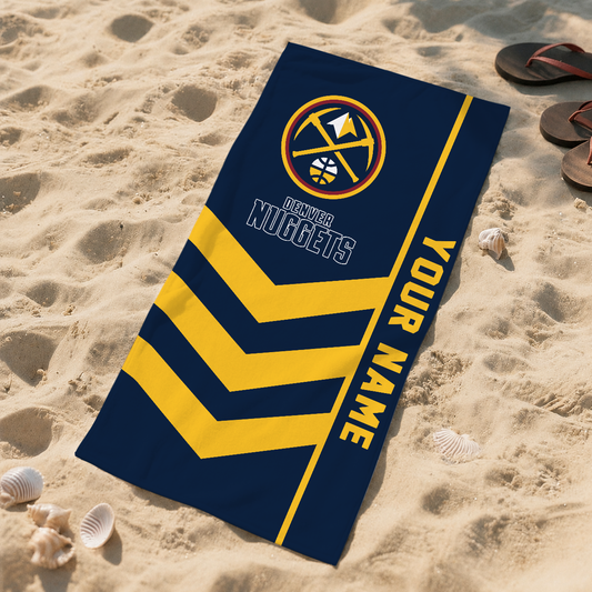 LIMITED EDITION - NEW CUSTOMIZED NBA08 DNU DENVER NUGGETS BEACH TOWEL FOR FAN