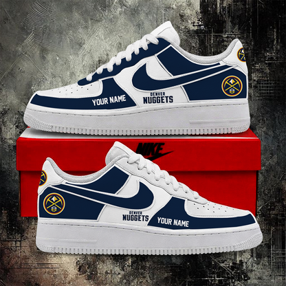 LIMITED EDITION - NEW CUSTOMIZED NBA08 DNU DENVER NUGGETS AF1 SHOES