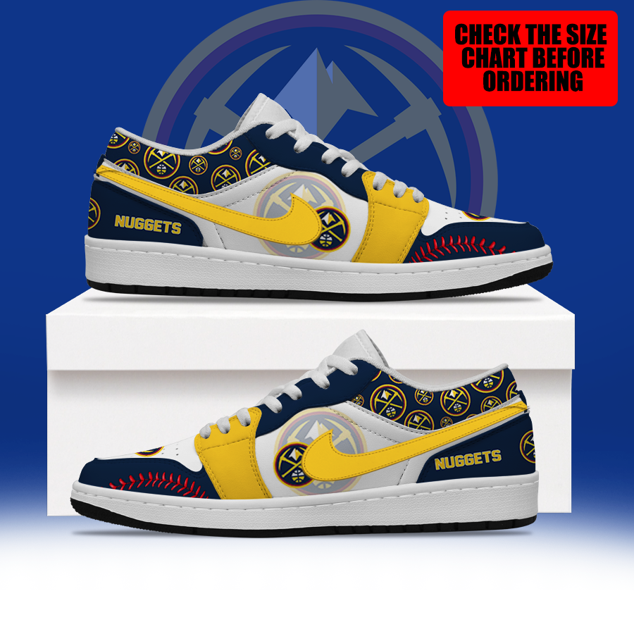 [HOT DEAL] NEW CUSTOMIZED NBA08 DNU DENVER NUGGETS AIR JORDAN LOW SHOES