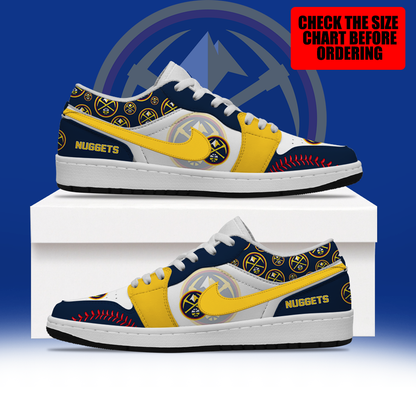 [HOT DEAL] NEW CUSTOMIZED NBA08 DNU DENVER NUGGETS AIR JORDAN LOW SHOES