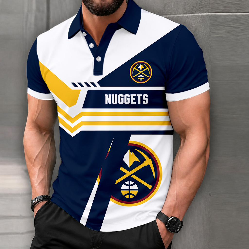 LIMITED EDITION - NEW CUSTOMIZED NBA08 DNU DENVER NUGGETS POLO SHIRT, ZIP POLO SHIRT & T-SHIRTS