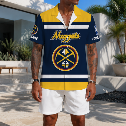 EXCLUSIVE EDITION - NEW CUSTOMIZED NBA08 DNU DENVER NUGGETS UNISEX HAWAIIAN SHIRT