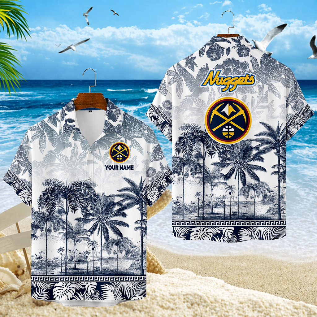 FINAL CLEARANCE - NEW CUSTOMIZED NBA08 DNU DENVER NUGGETS UNISEX HAWAIIAN SHIRT
