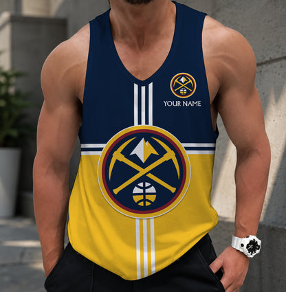 LIMITED EDITION - NEW CUSTOMIZED NBA08 DNU DENVER NUGGETS MEN'S TANK TOP