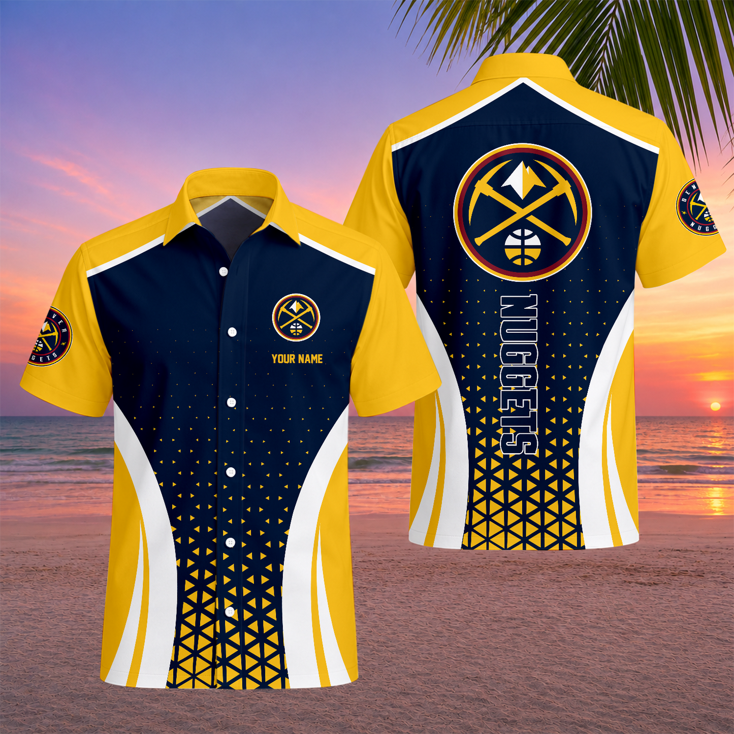 LIMITED EDITION - NEW CUSTOMIZED NBA08 DNU DENVER NUGGETS UNISEX HAWAIIAN SHIRT