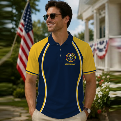[HOT DEAL] NEW CUSTOMIZED NBA08 DNU DENVER NUGGETS POLO SHIRT